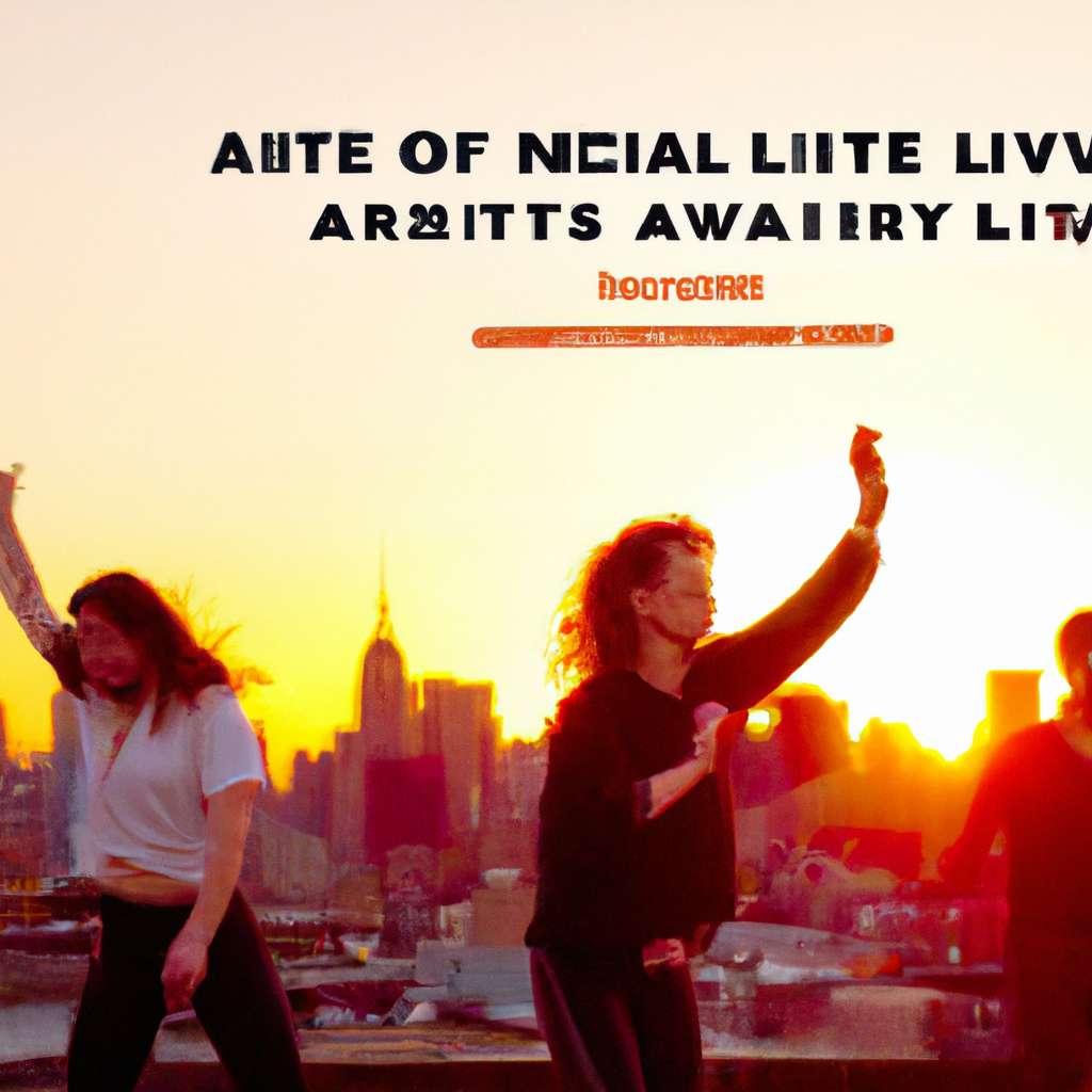 Group enjoying a rooftop yoga session at sunset