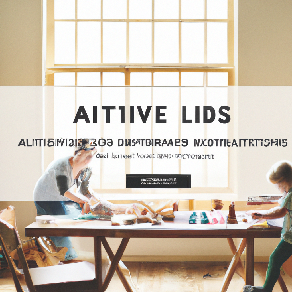 Participants building small wooden toys in a bright maker studio